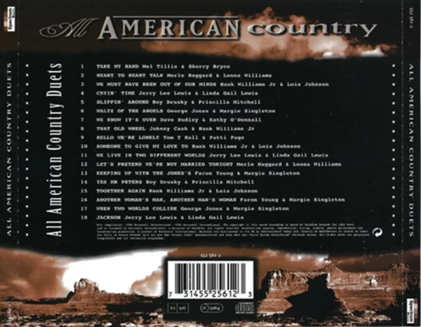 All American Country Duets Various 2000 CD Top-quality Free UK shipping