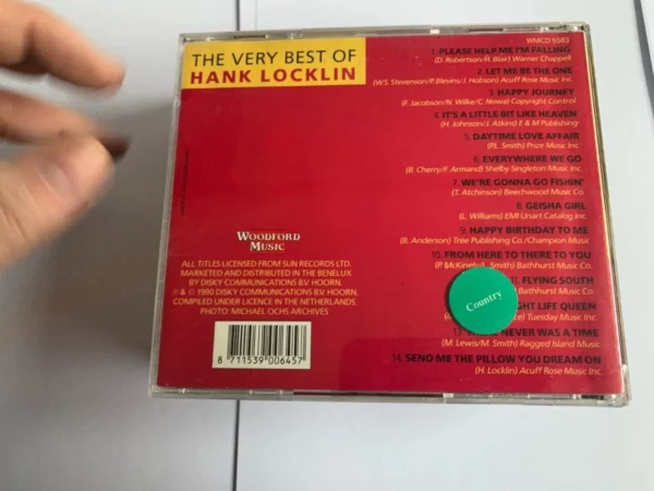 The Very Best Of Hank Locklin HANK LOCKLIN 1990 CD Top-quality Free UK shipping