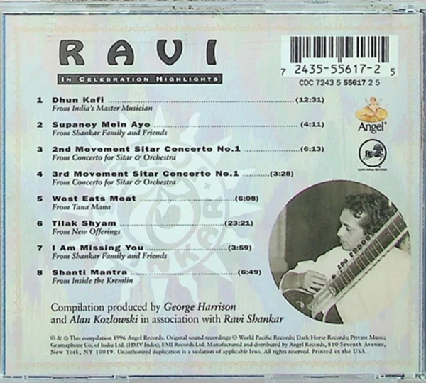 Ravi Shankar - In Celebration Ravi Shankar 1996 CD Top-quality Free UK shipping