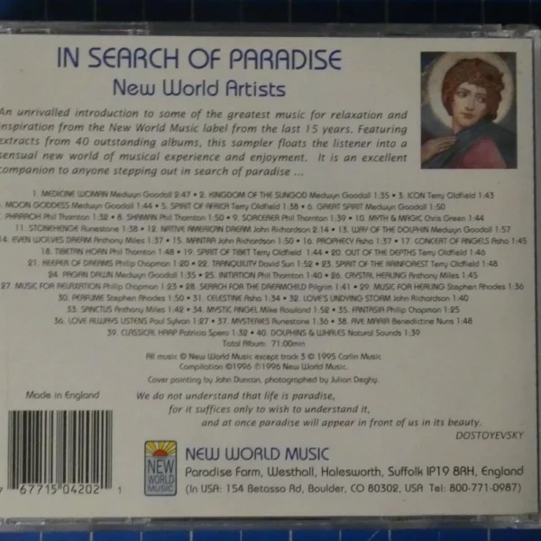 In Search of Paradise. Various 1995 CD Top-quality Free UK shipping