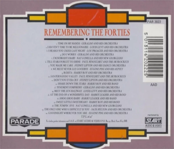 Remembering the Forties Various 1991 CD Top-quality Free UK shipping