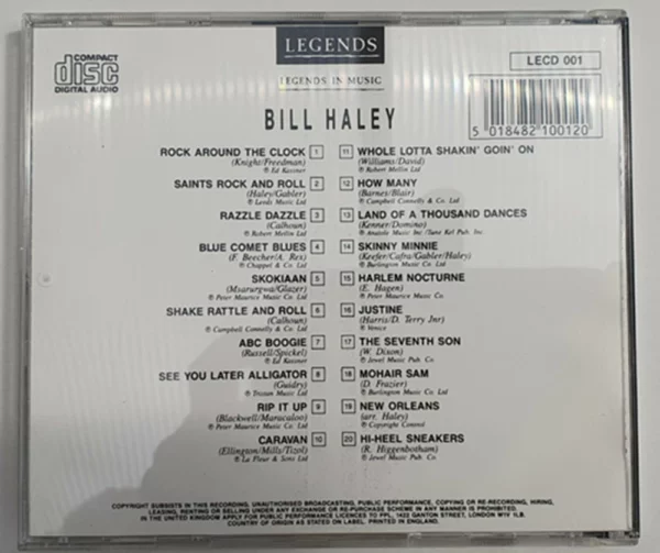 Legends In Music Bill Haley 1989 CD Top-quality Free UK shipping