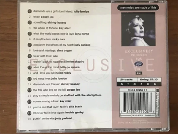 20 Classic Female Performances Various Female Artists 1996 CD Top-quality