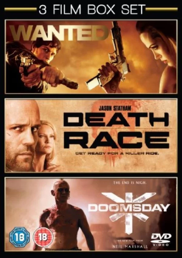 Wanted / Death Race / Doomsday James McAvoy 2009 DVD Top-quality