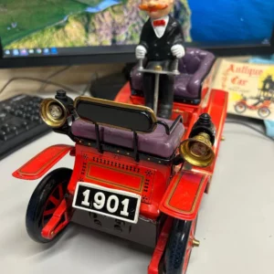 960s Battery Operated Antique Car With Head Light Top-quality Free UK shipping
