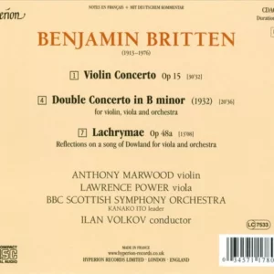 Violin Concerto • Double Concerto • Lachrymae