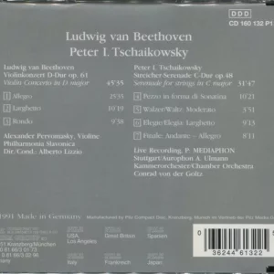 Violinkonzert D-Dur Op. 61 / Streicher-Serenade C-Dur Op. 48