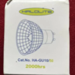 HALOLITE GU10 ALUMINIUM REFLECTOR 2000hrs HALOGEN LAMP 240 VOLT 50W