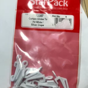 Starpack Curtain glider to fit White & Silver Drape Curtain