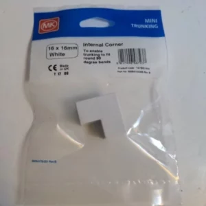 Mini Trunking Internal Corner 16mm X 16mm Right Angle 90°