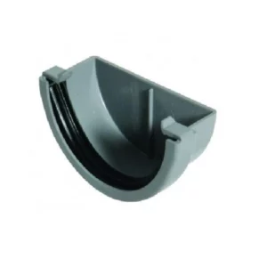 REM1 76mm Miniflo Gutter - External Stopend - Grey