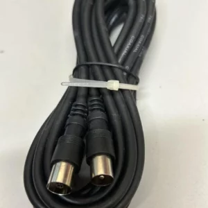 Lead Black Coax IEC Plug to Plug