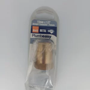 15 mm x 1/2" STRAIGHT CONNECTOR FEMALE