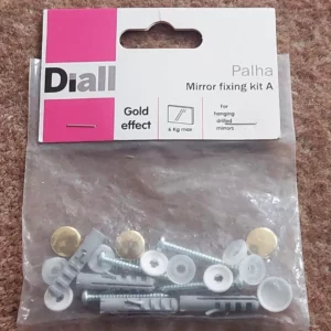 Diall Palha Mirror fixing kit A gold effect