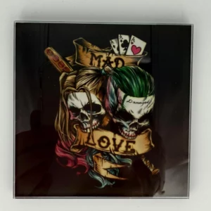 Mad Love Coaster Glass – Heat Resistant & Decorative