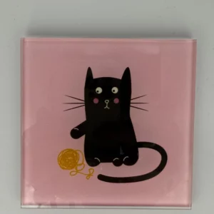 Cat Coaster Glass – Heat Resistant & Decorative