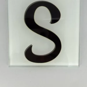 S Letter Coaster Glass – Heat Resistant & Decorative