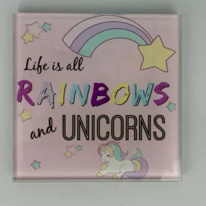 Unicorns Coaster Glass – Heat Resistant & Decorative