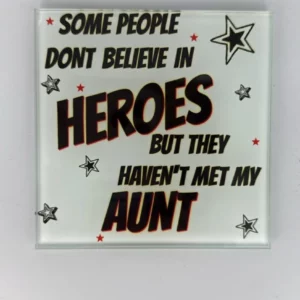 Aunt Coaster Glass – Heat Resistant & Decorative
