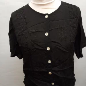 Black Viscose Blouse