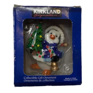KIRKLAND Penguin With Tree Christmas Ornament