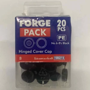 Forge Pack Screw Covers, Foldover/Plastidome Caps, to suit 6g-8g, Pack 20
