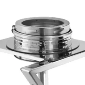Stovax Professional XQ 6″ Base Socket/Spigot Plate in Stainless Steel