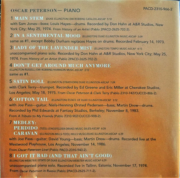 Plays Duke Ellington