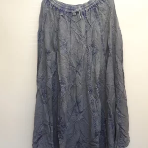 Vintage style long denim skirt