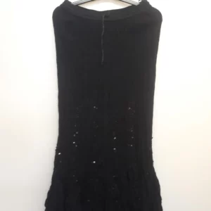 Vintage embroydred sparkling black skirt