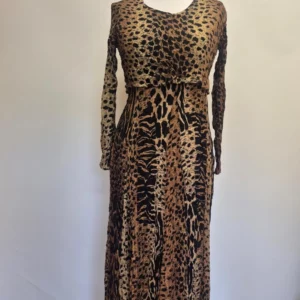 Long animal print dress