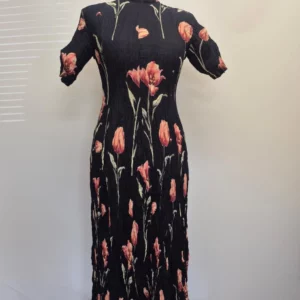 Flower print long dress