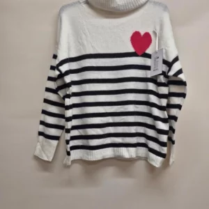 White and black sweater