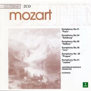 Symphony No.31 'Paris", 34 "Salzburg", 35 'Haffner", 36 "Linz", 38 "Prague", 41