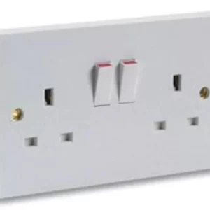 White Double Wall Socket