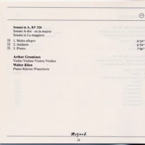 Violin Sonatas