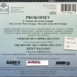 PROKOFIEFV - L'Amour Des 3 Oranges