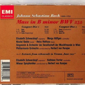 Johann Sebastian Bach : Mass in B Minor - Karajan