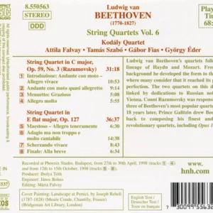 String Quartets Vol. 6 - Op. 59 No. 3 "Rasumovsky" • Quartet In E Flat Major, Op