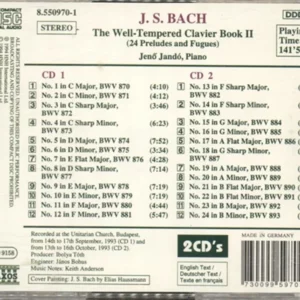 Bach: The Well-Tempered Clavier, Book II