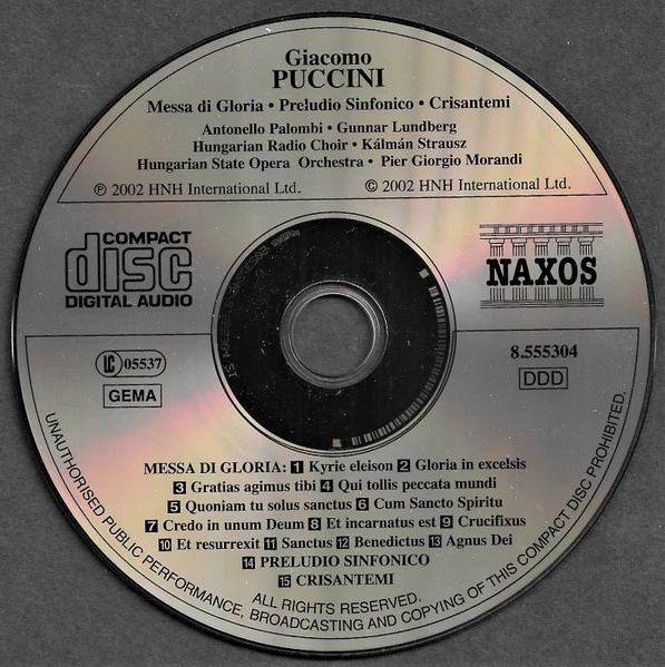 Messa Di Gloria, Preludio Sinfonico, Crisantemi