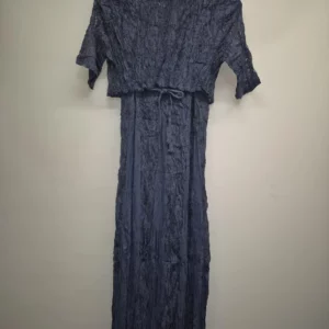 Long blue grey dress