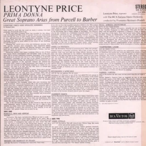 Leontyne Price Prima Donna - Great Soprano Arias From Purcell To Barber