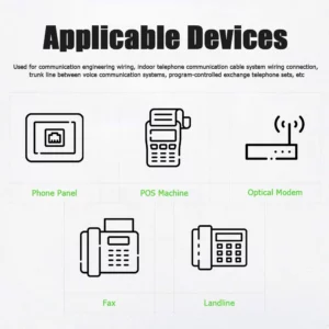 RJ11 to UK BT 6P2C Modular Telephone Cable