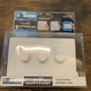 Homebase Rocca Softfeel Triple Dimmer Switch White