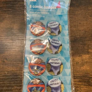 Comic Birthday Badges Set