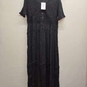Black Crochet Maxi Dress