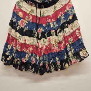 Floral Print Pleated Skirt