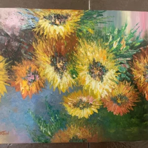 Framed Sunflower Artwork