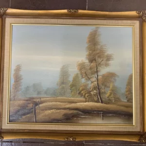 Framed Landscape Oil Painting